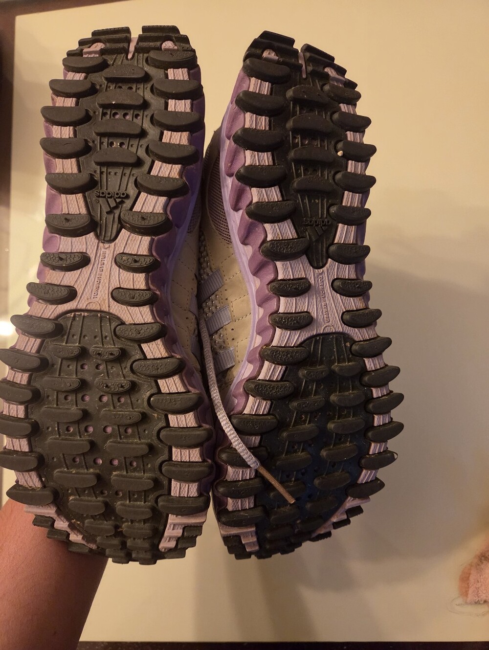 adidas Lavender and Tan Trail Sneakers - Picture 6 of 7